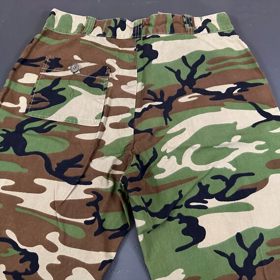 Vintage 80s Army Woodland Camo/Camouflage Pants. … - image 5