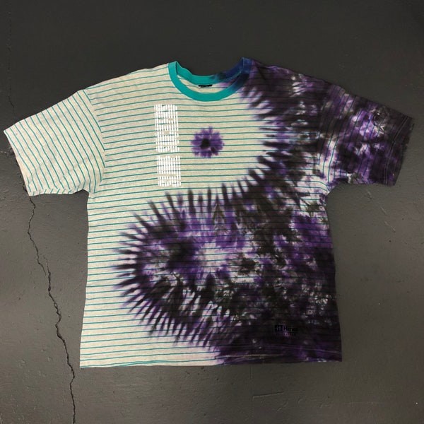 T-shirt Urban Outfitters Homme Taille M - Jaune Tie-Dye Yin Yang - Manches Courtes