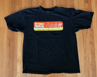 Vintage 90s Nike Race Crew '97 YMCA Corporate Team Challenge T Shirt. Size XL