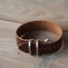 20mm & 22mm Leather Watch Strap - Brown - Handmade - 3 Ring