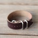 20mm, 22mm - Horween Chromexcel Leather Watch Strap - Burgundy - Handmade