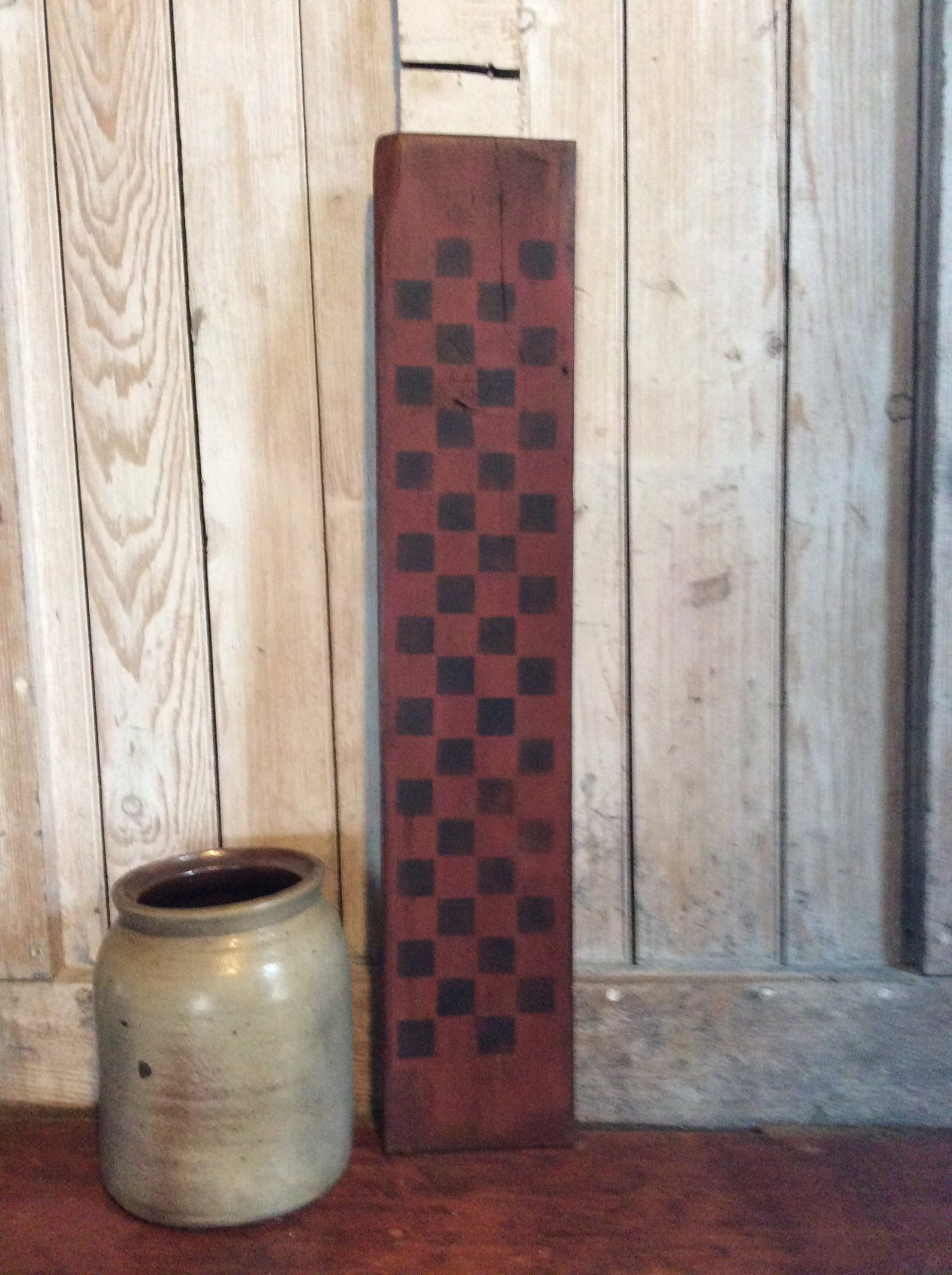 red checkerboard pants