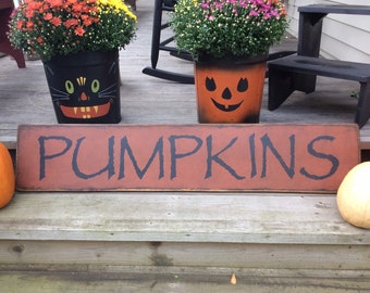 Pumpkins sign