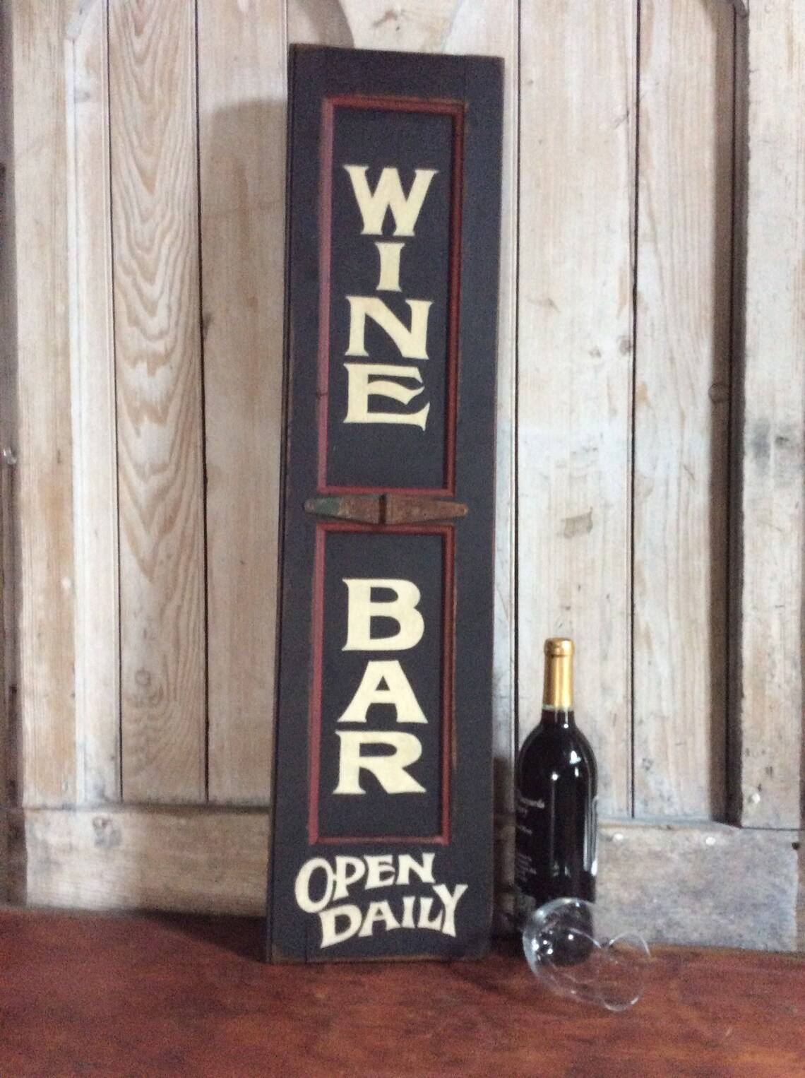 Wine Bar Shutter Sign - Etsy
