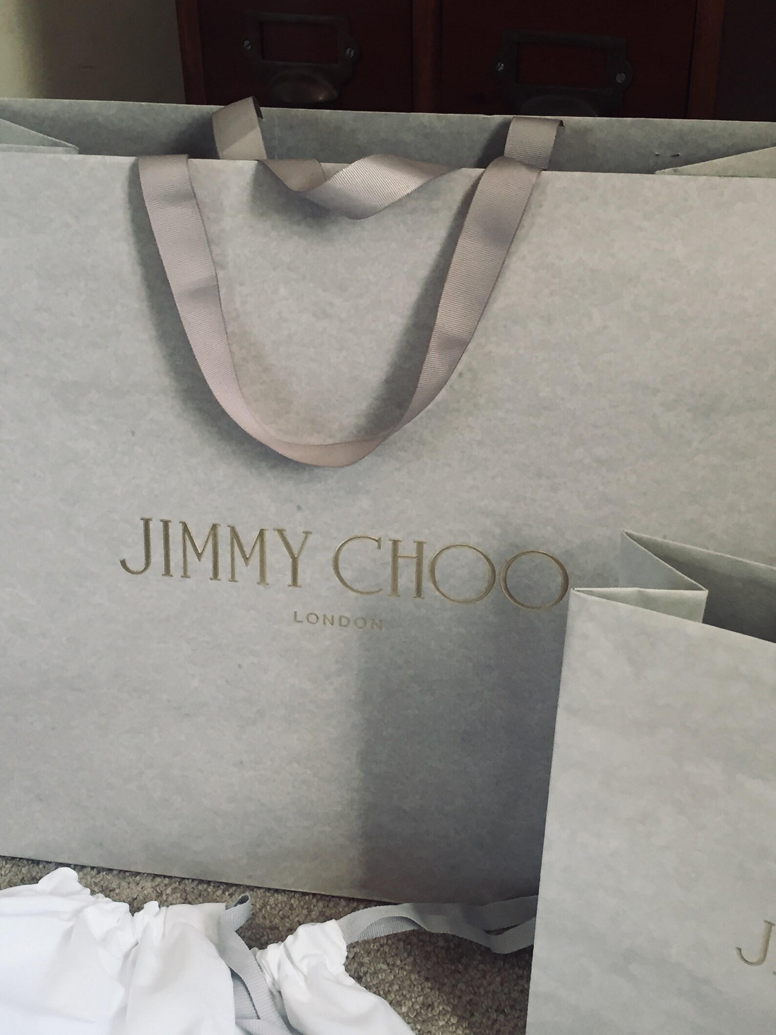 Authentic JIMMY CHOO Large Gift Store Bag & Dust Bag | Etsy