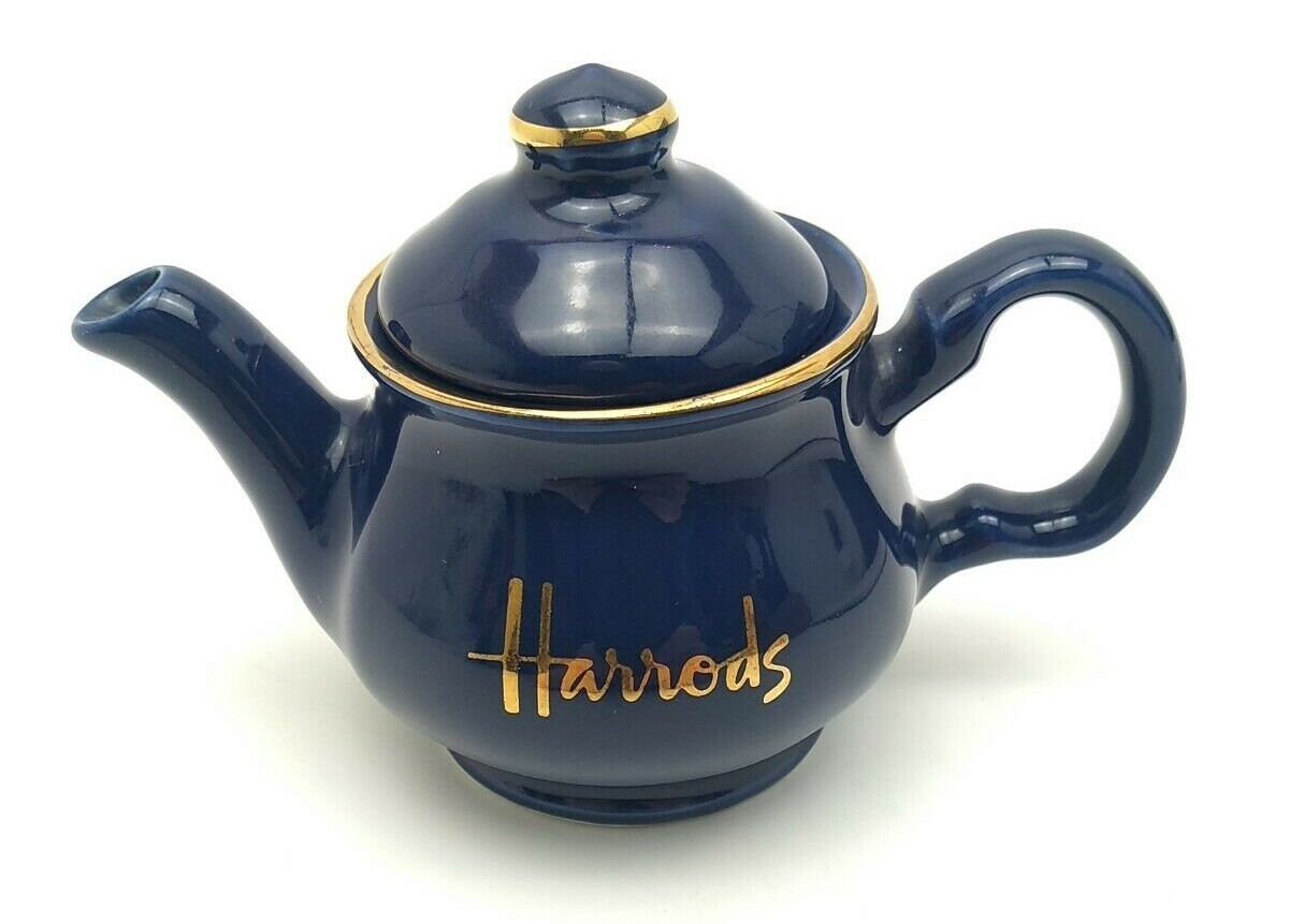 HARRODS of Knightsbridge LONDON Vintage Classic Blue & Gold Etsy