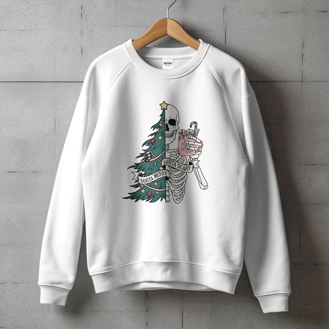 thumbnail image 2 of Sorta Merry Sorta Feral Christmas Sweatshirt Funny Christmas Shirt 2 of 11