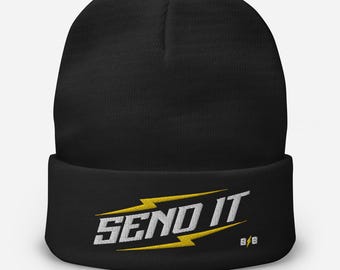 Berretto ricamato Send It - Divertente cappello invernale