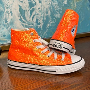 orange sparkly dress shoes Orange Sequin Shoes