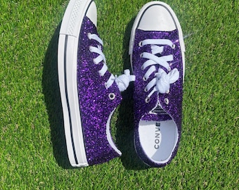 Authentic Purple Glitter Converse All Stars - Custom Made