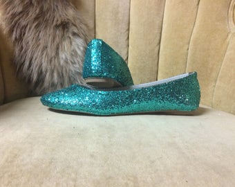 womens teal flats