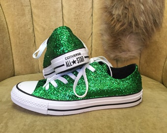 converse mint glitter