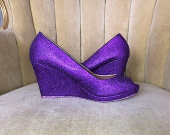 lavender wedge shoes