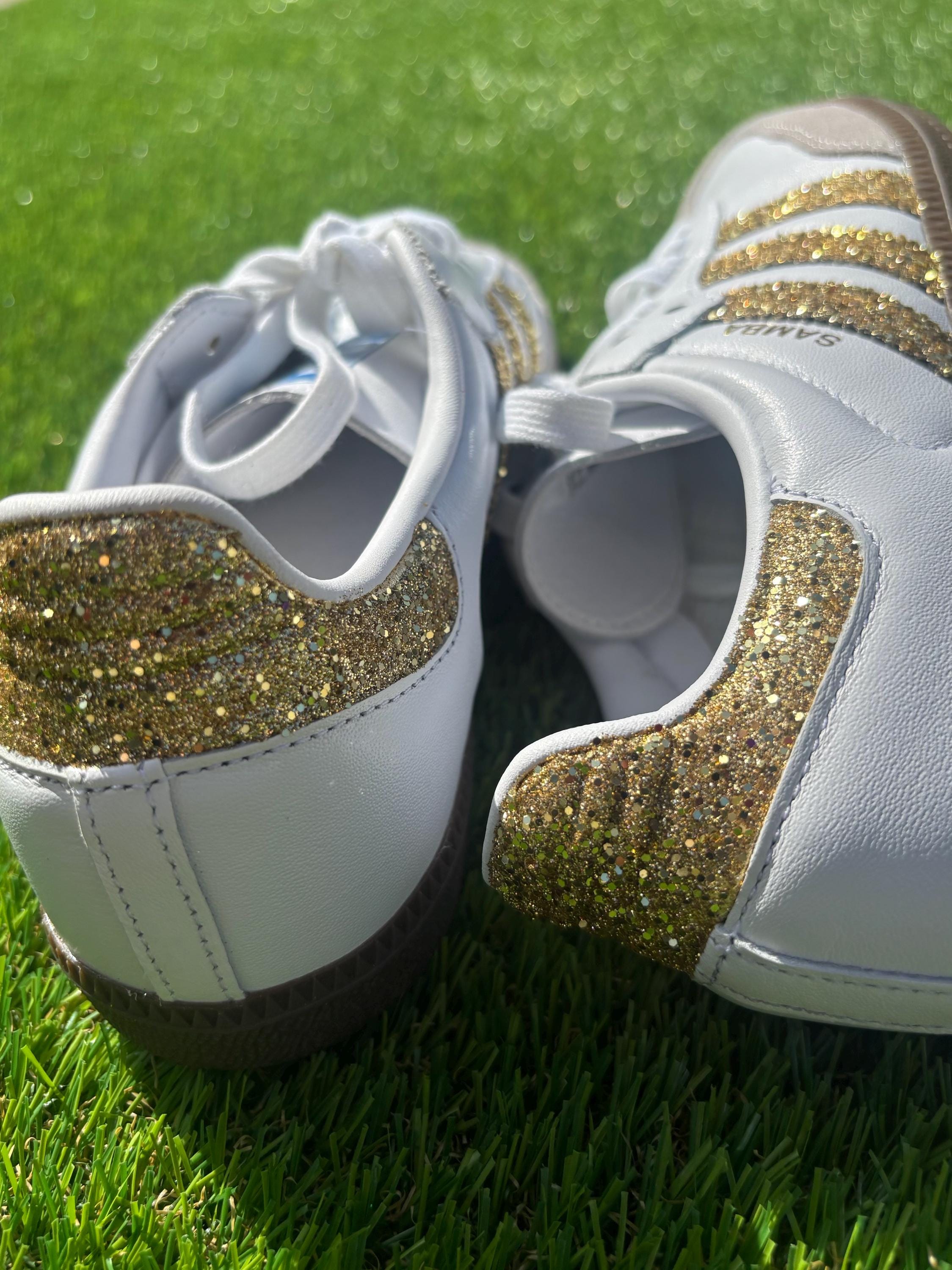 Custom Gold Adidas Samba OG Glitter Sneakers: Bridal Wedding Shoes - Etsy