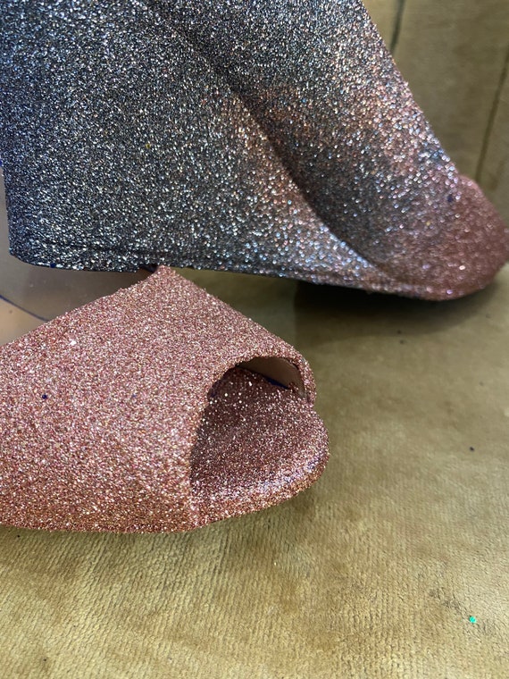 Glitter high Ombre pink and grey high heel Sizes