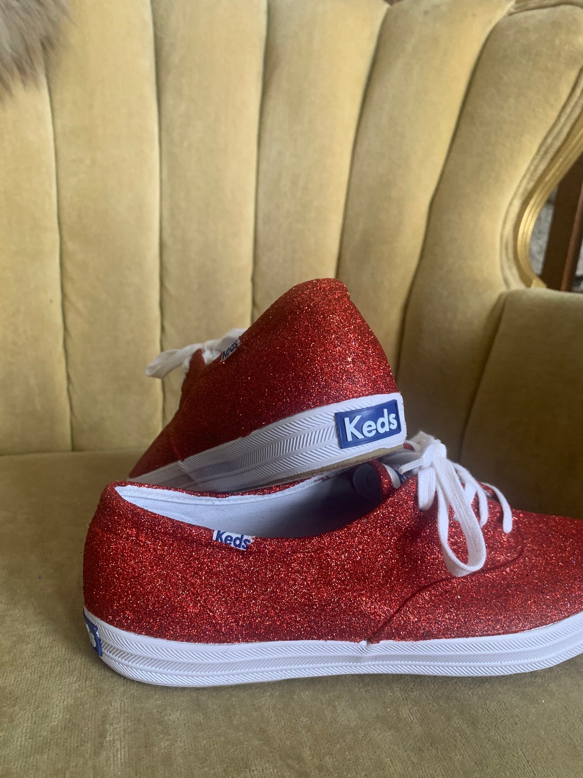 Red Glitter Keds Made to Order. Authentic Keds. Etsy