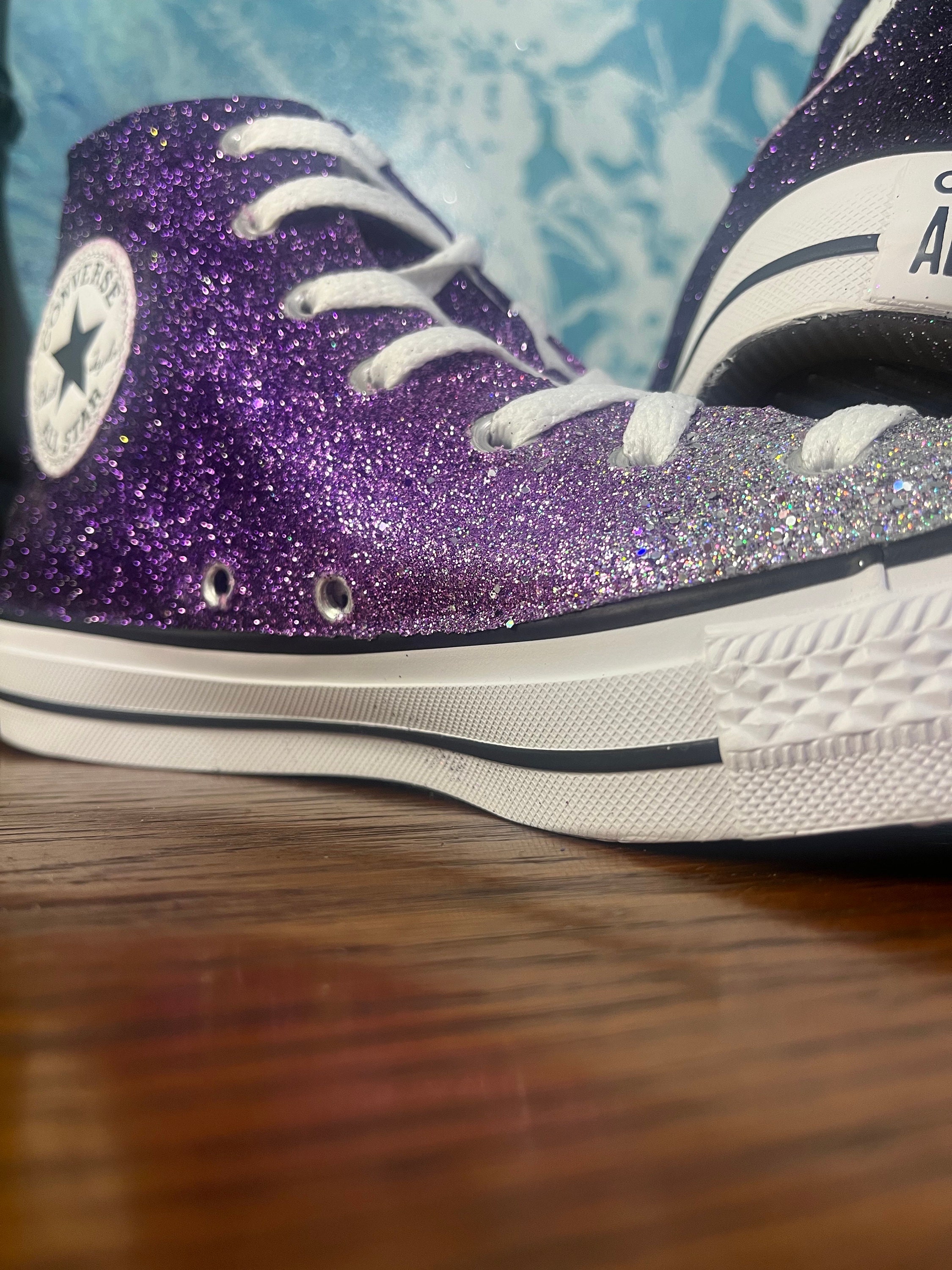 Purple Ombre Converse All Stars. - Etsy display picture 1