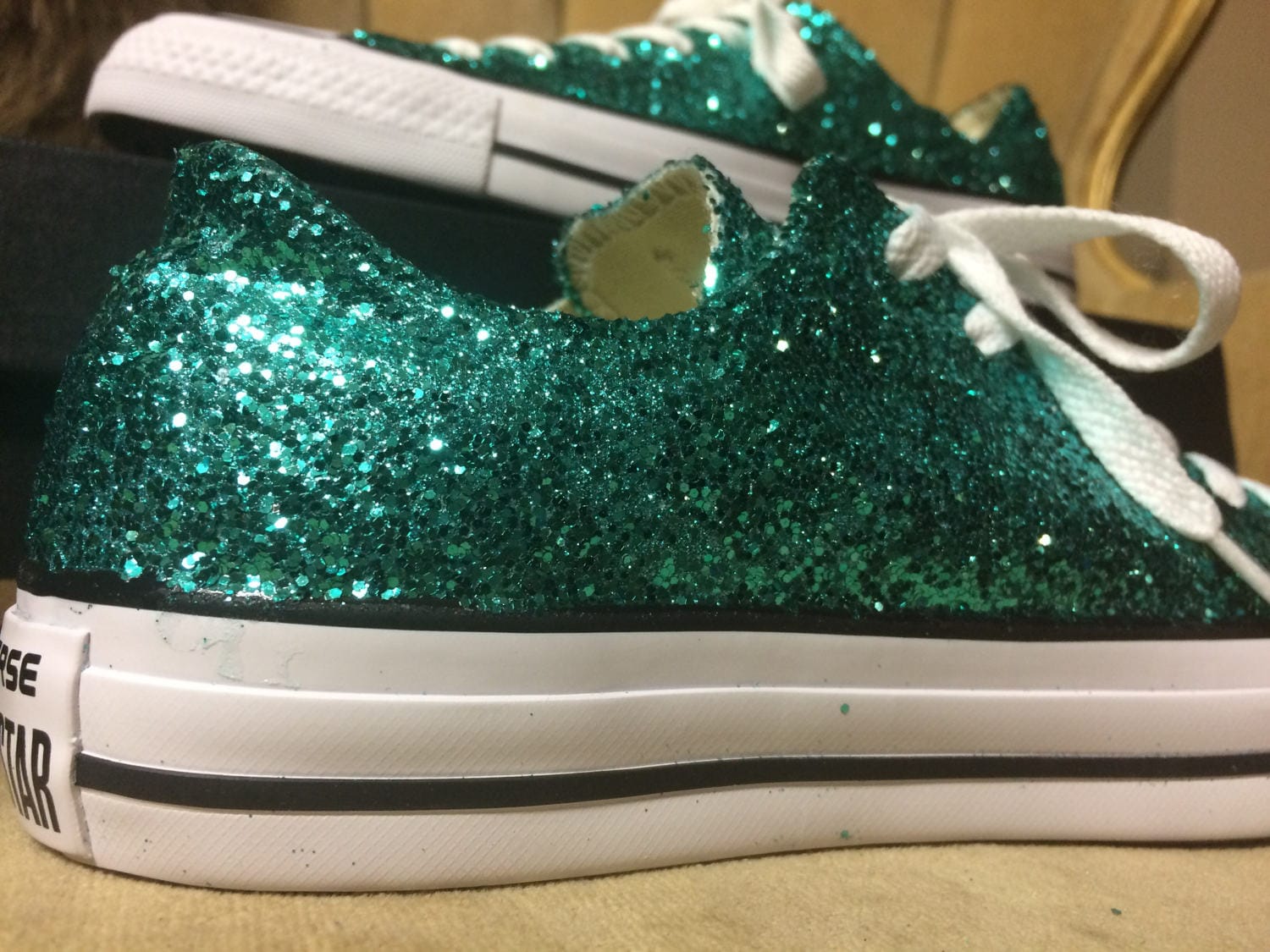Converse All Stars authentiques paillettes bleu sarcelle