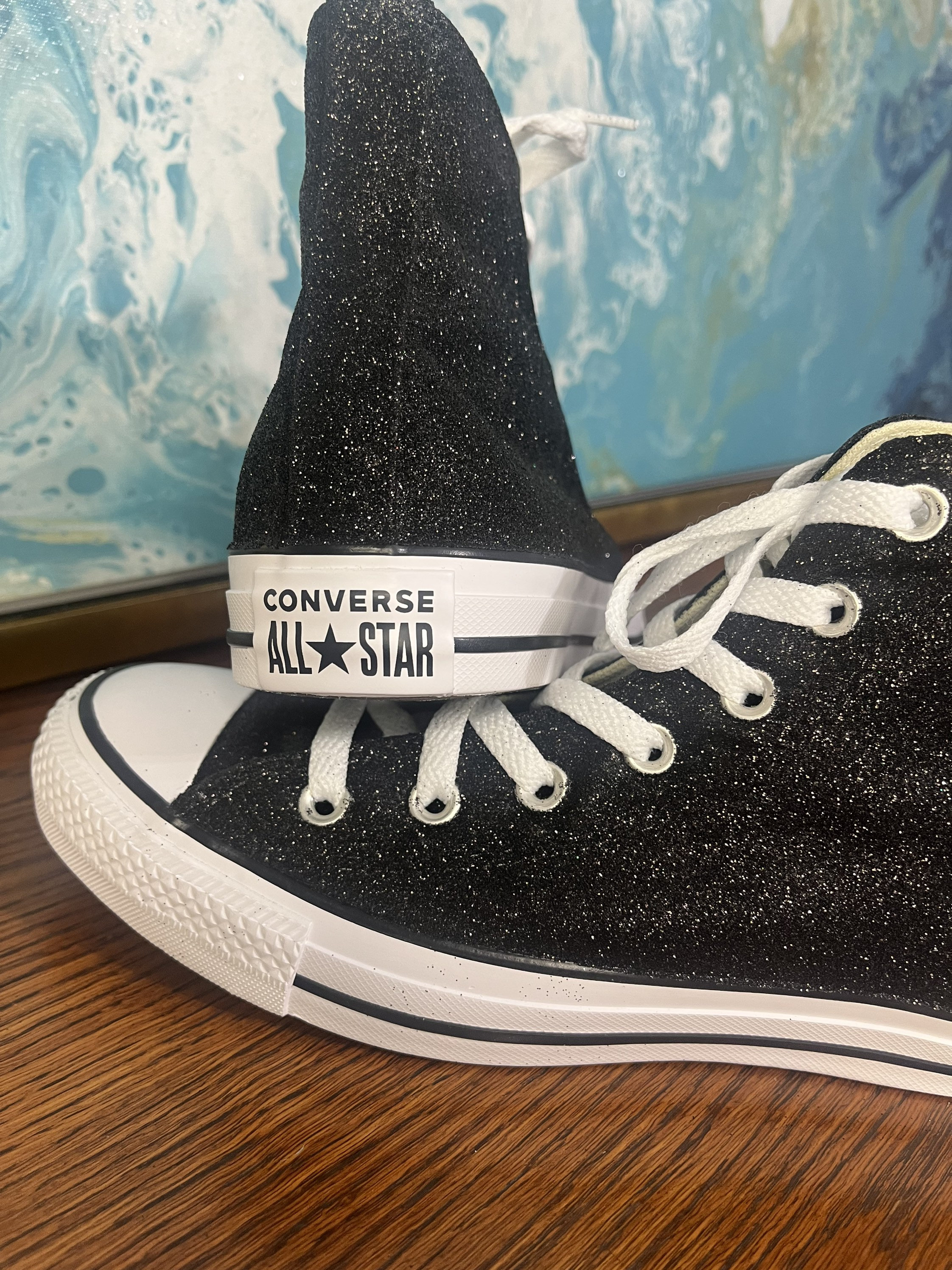 Authentic Converse. Glitter All Stars . Custom to Order - Etsy
