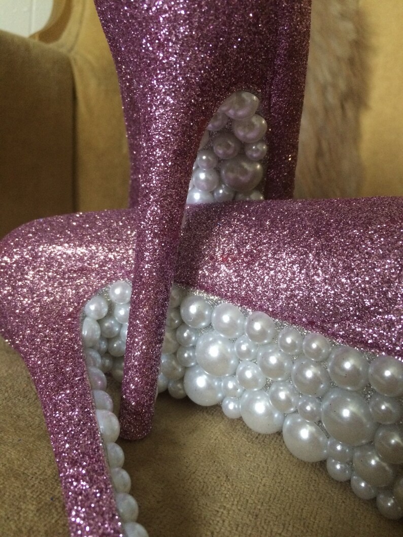 lavender sparkly heels