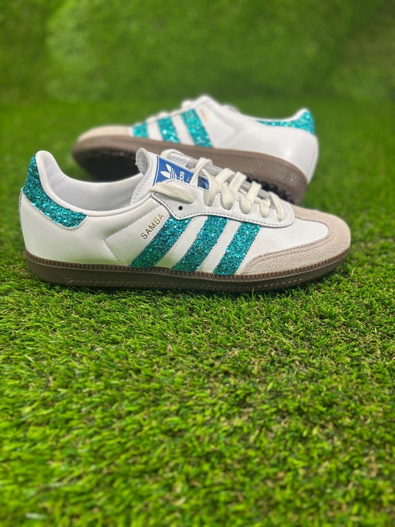 Custom Teal Blue Glitter Adidas Samba OG Glitter Sneakers: Bridal Wedding Shoes - Etsy Singapore Custom Teal Blue Glitter Adidas Samba OG Glitter Sneakers: Bridal Wedding Shoes - Etsy Singapore