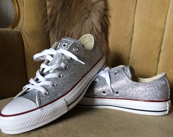 Converse purpurina plateada sale