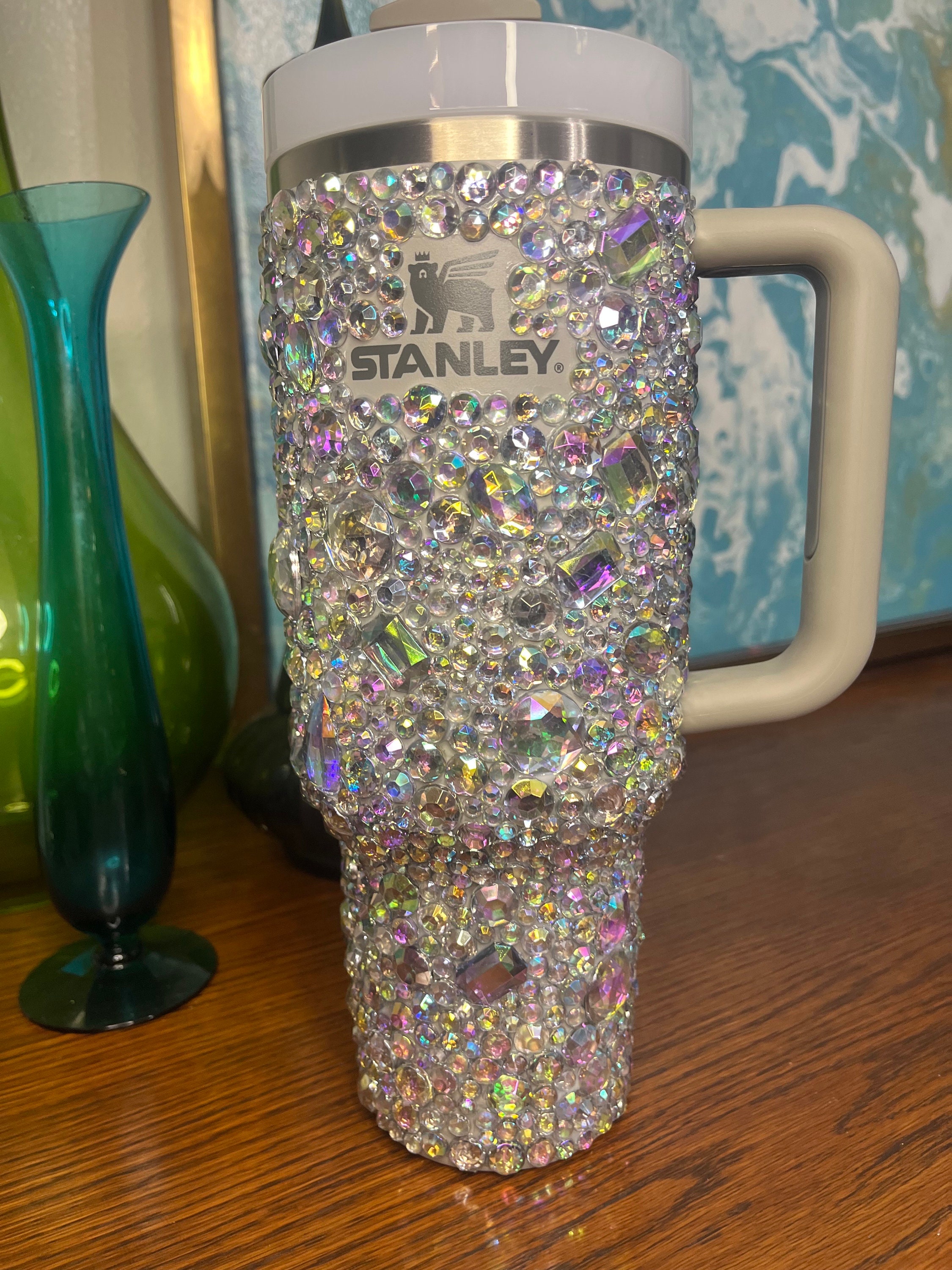 Rhinestone Stanley. Crystal Insulated Stanley Cup. 40oz Stanley. Quencher.  