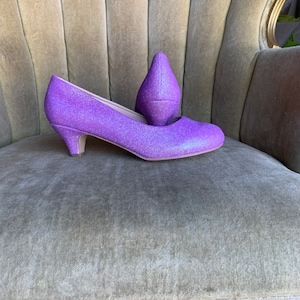 Purple Glitter Heels: Custom Bridal Shoes