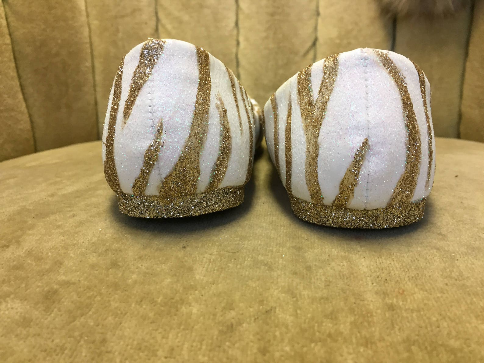 glitter flats. zebra ballet flats. gold and white. glitter flats. zebra ballet flats. gold and white.