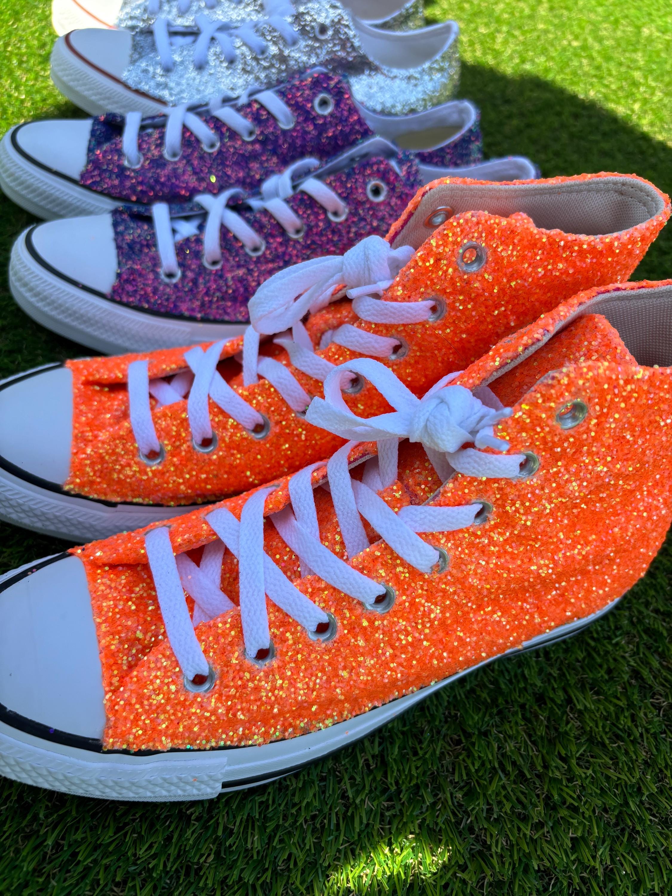 Vintage 70s 80s Converse Neon Orange Sneakers, High Top Shoes Unique (Size 10) Neon orange Converse Chock 70 hi In perfect... | Depop main image 3
