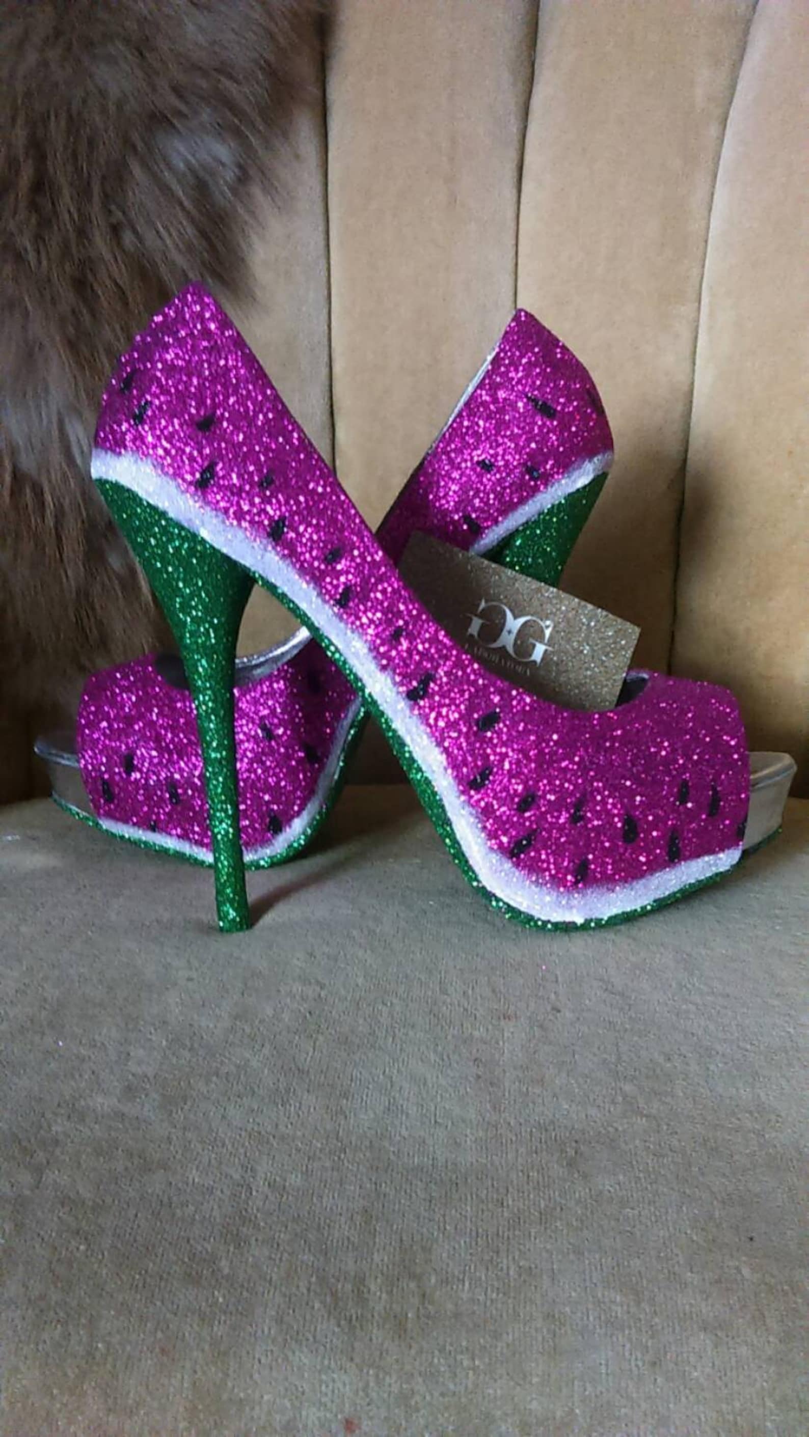 Woman's Watermelon High Heels Sizes 511. Fruit Heels. Etsy