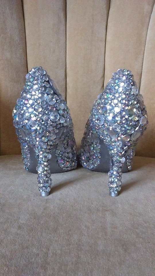 Custom Made Clear Crystal AB High Heels. - Etsy