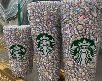 Rhinestone Starbucks Cold Cup: Bedazzled Glitter Cup