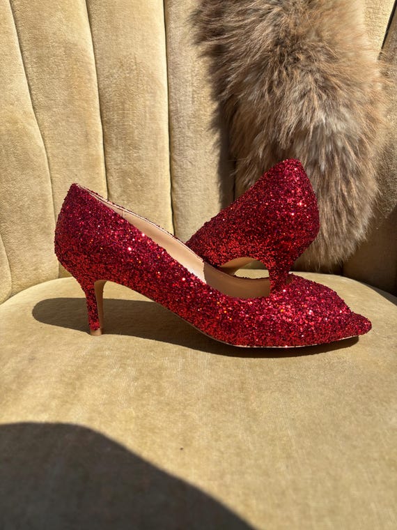 red glitter dress shoes Glitter Red Shoes main image 0