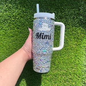Personalized Rhinestone Stanley tumbler. Crystal insulated stanley cup. 20oz, 30oz or 40oz stanley. Quencher. Personalized, name.