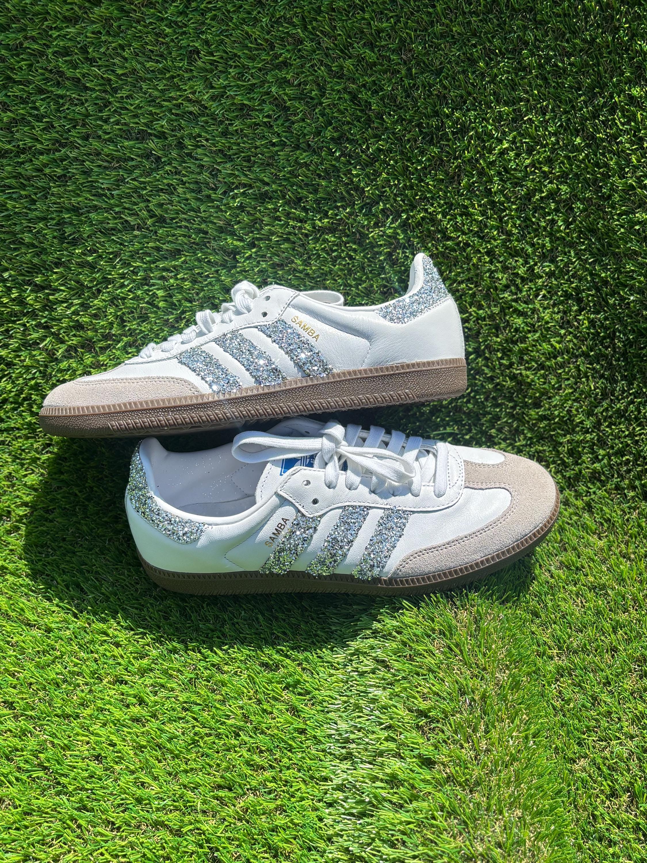 adidas gazelle silver green womens 35 1/2 EU Adidas Samba Glitter Shimmer Gold main image 0