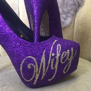 Wifey High Heels. Sizes 5.5-11. Custom Hand Painted and - Etsy
