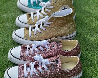 Gold Glitter Converse All Stars - Etsy