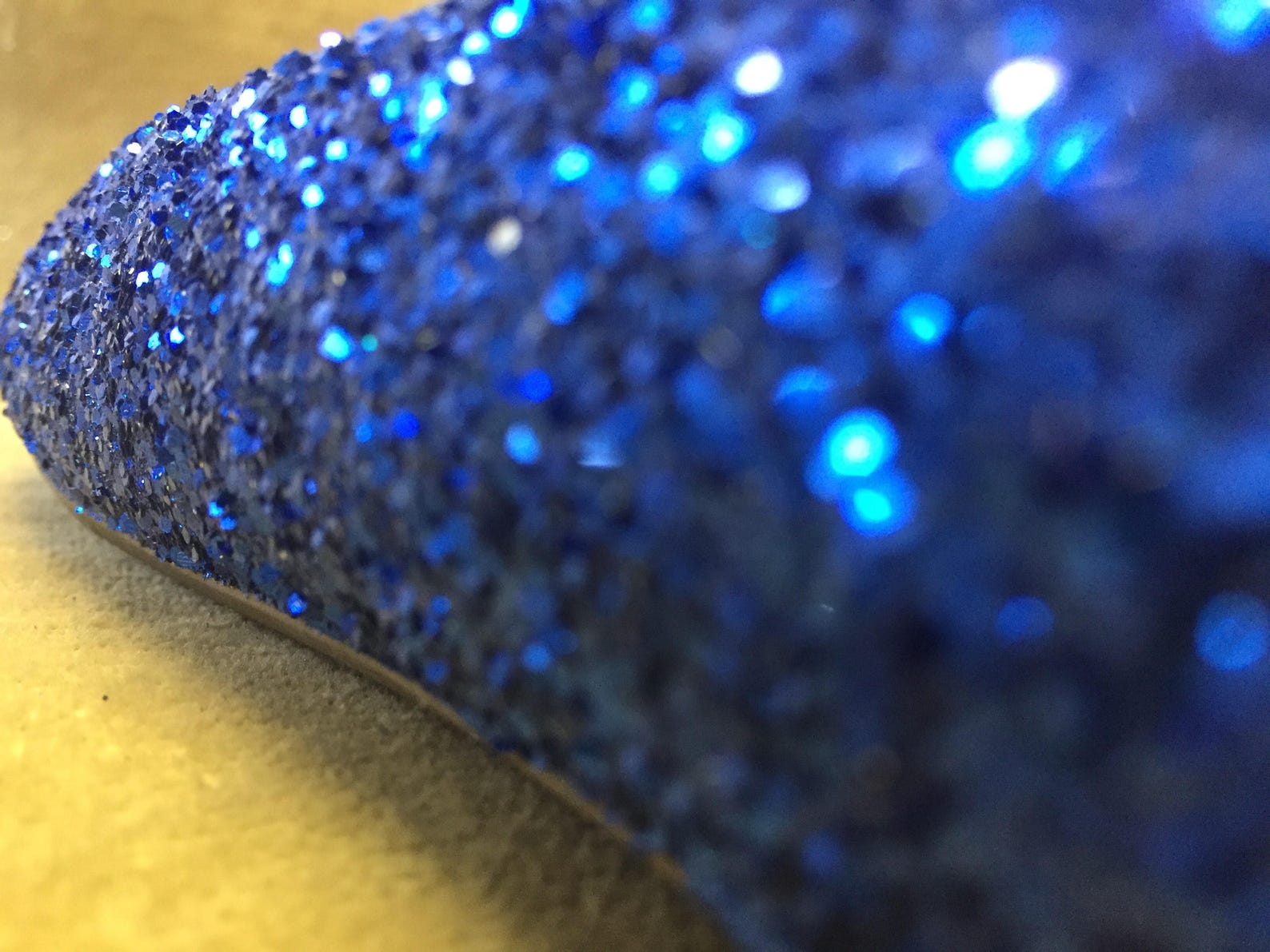 women's custom made to order blue glitter ballet flats. pointed toe ballet flats. glitter flats. slip on shoes