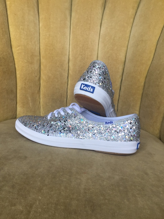 silver glitter keds