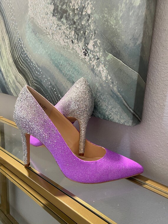 Silver Shiny Fine With Metal Diamond With High Heels | Heels, High heel  shoes, High heel pumps