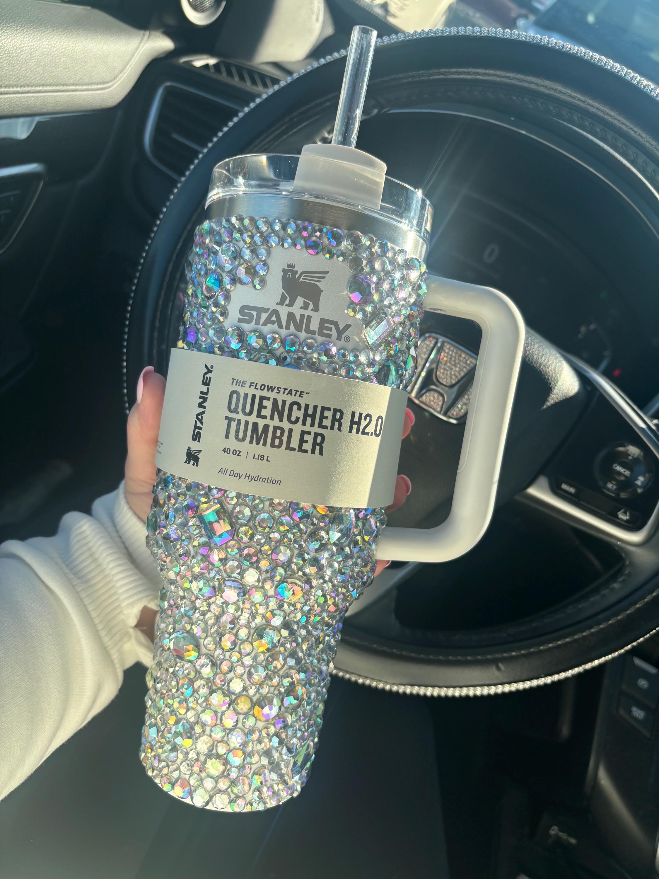 Rhinestone Stanley Quencher: Crystal 40oz Insulated Tumbler
