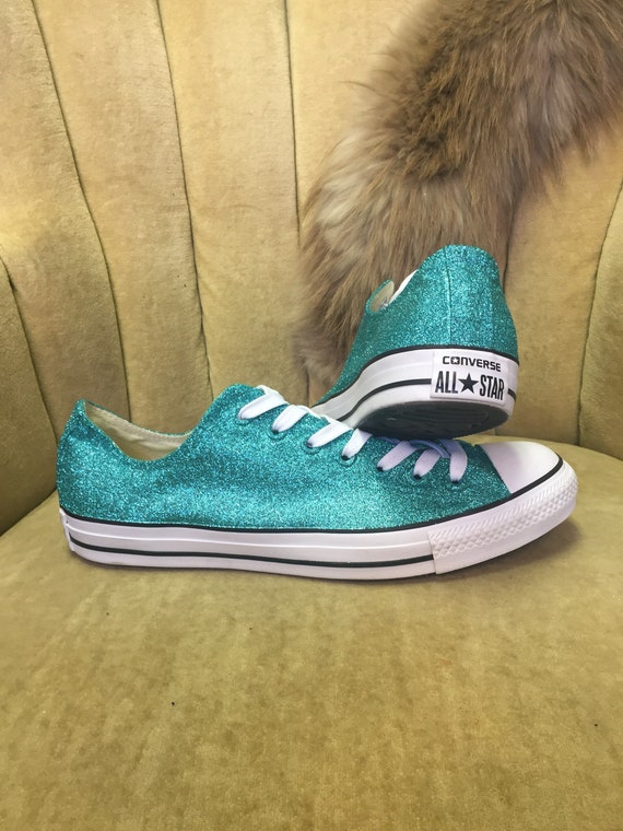 teal glitter shoes