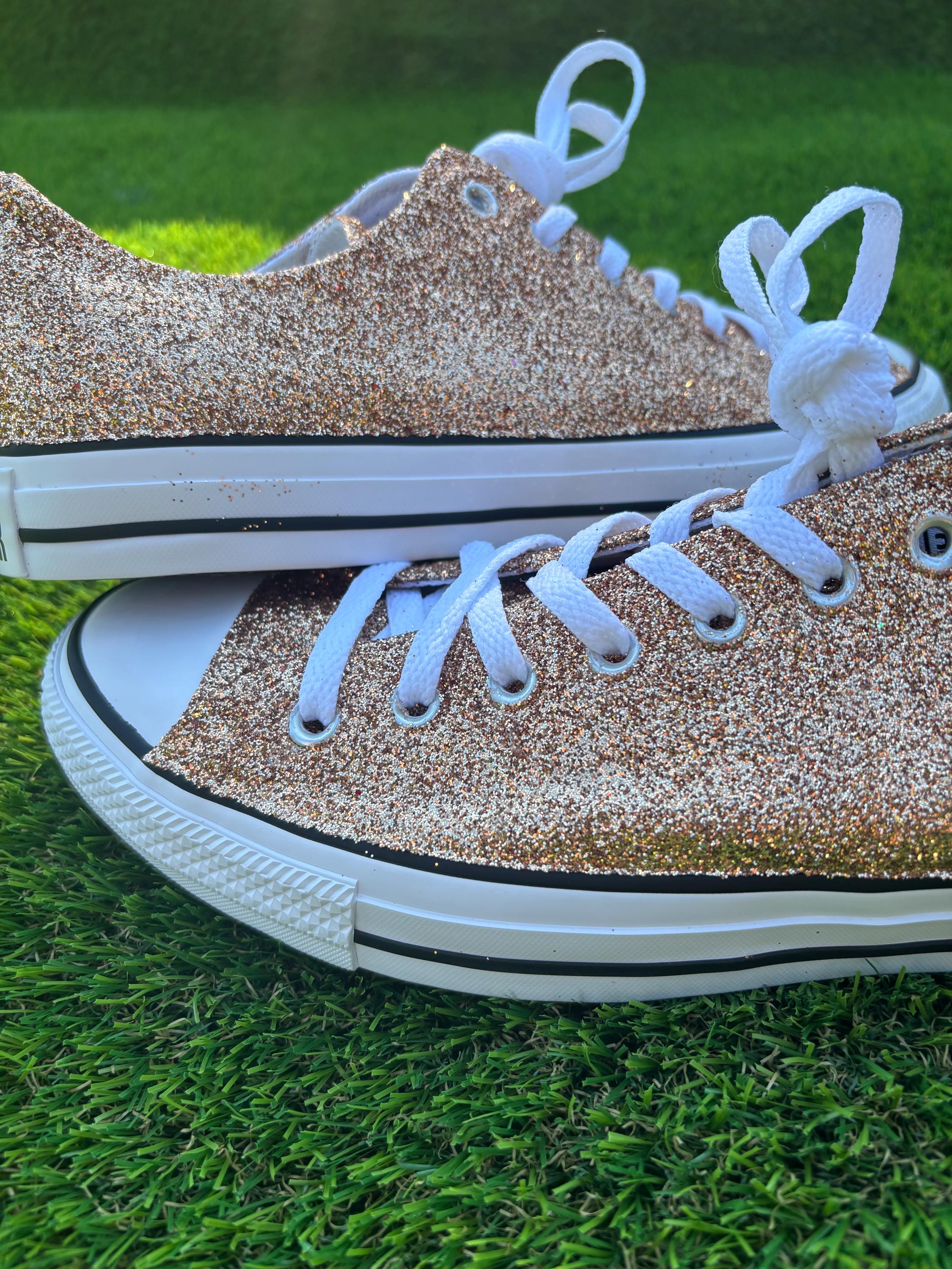 Gold Converse All Stars. Metallic Rose Gold. - Etsy display picture 1