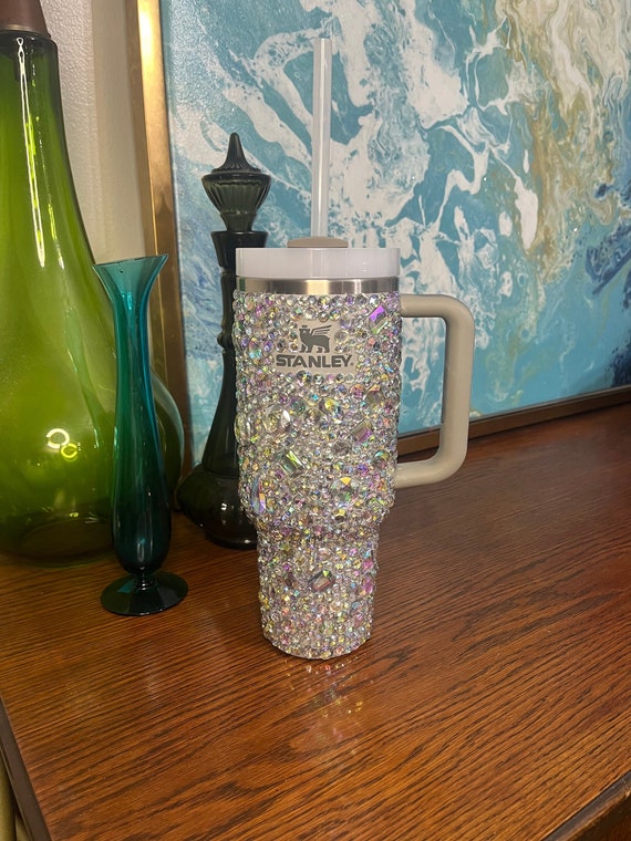 Full Bling Rhinestone Stanley 14oz Tumbler Blue Stanley -  Denmark