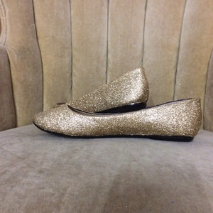 Women&#39;s custom made to order ballet flats. Glitter flats. Slip on shoes