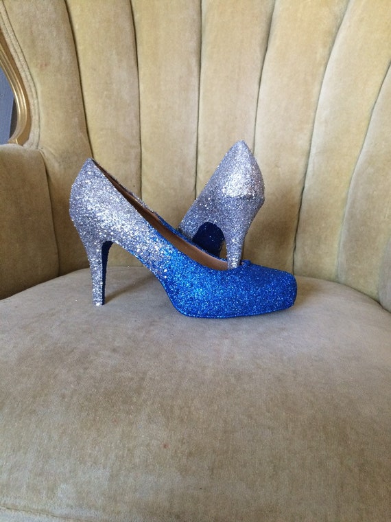 Heels. Ombre Silver Blue. Shoes. Sizes | Etsy