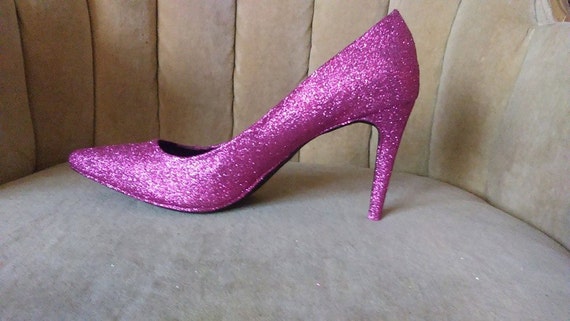 short glitter heels