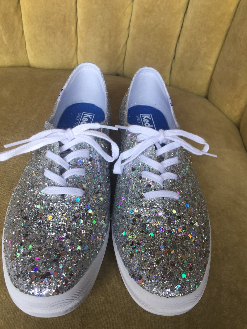 Authentic Holographic Silver Glitter Keds. Etsy