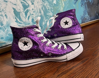 Authentic Converse All Stars in Purple Custom Made to